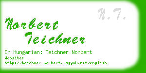 norbert teichner business card